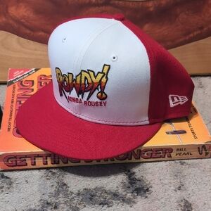 Red and White Rowdy Snapback Hat